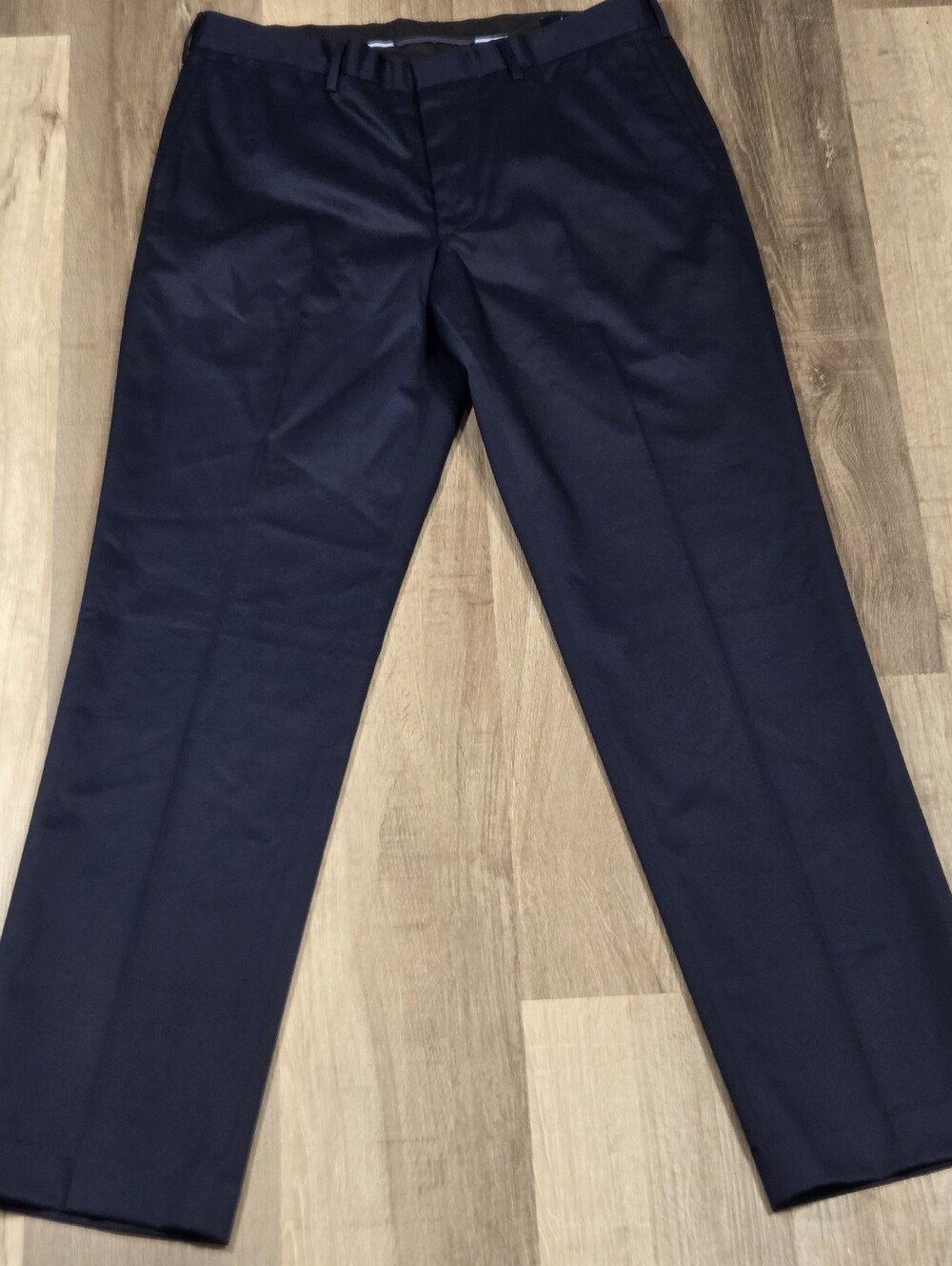 Lands End Classic Clothing Traditional Fit Chino Pants Mens 35 Navy Blue EUC